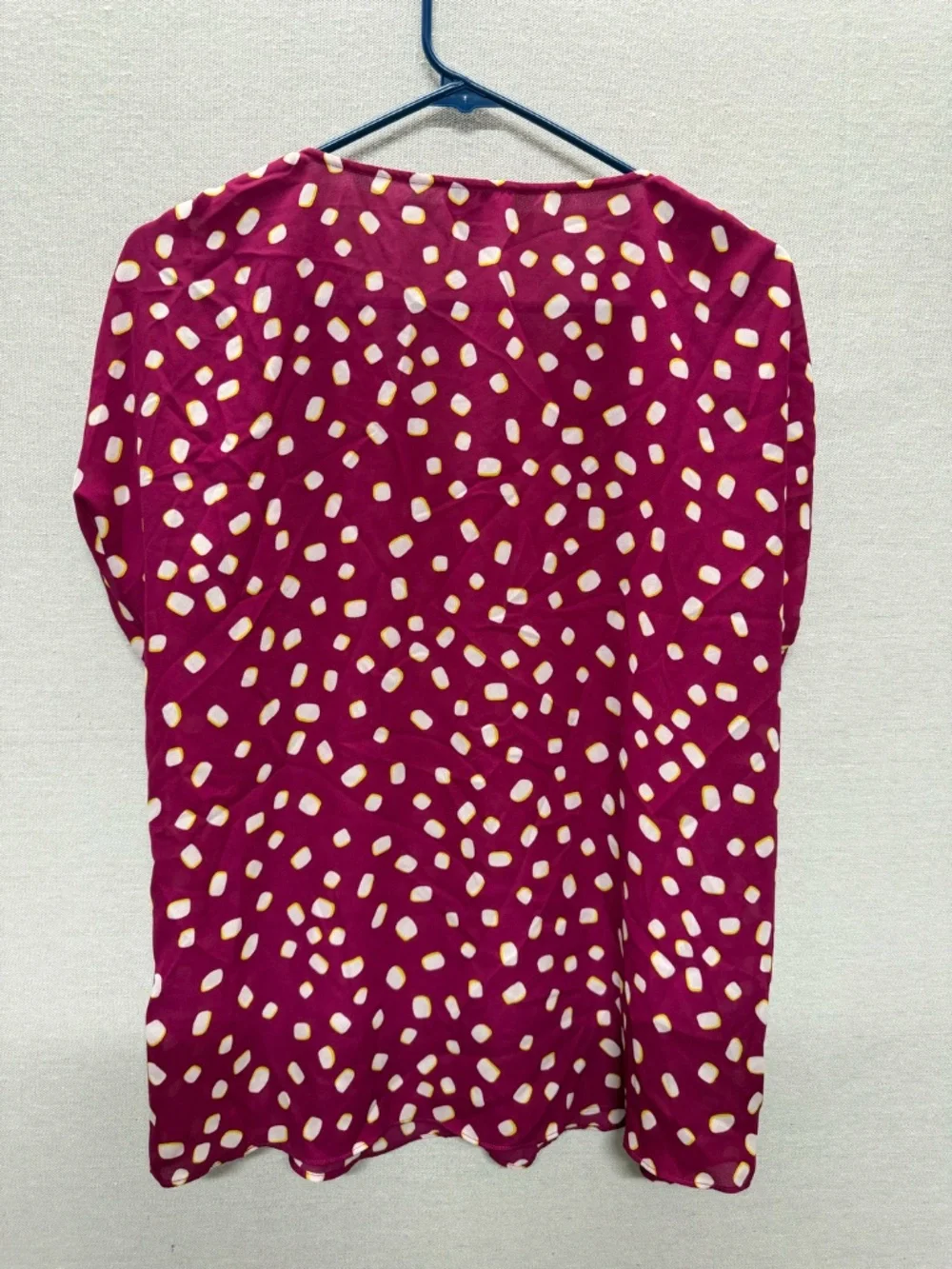 Kate Spade Mallow Dot Ruched Sleeve Top - size XS